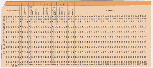  [IBM 701 punched card] 
