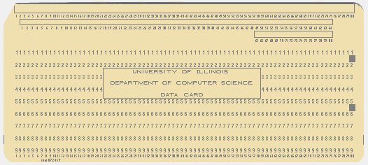  [University of Illinois generic punched card] 