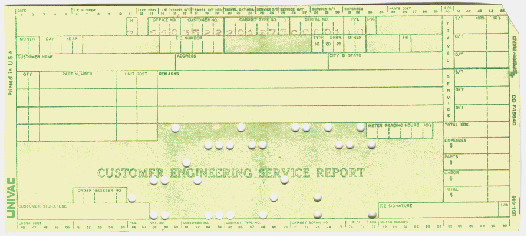  [round hole sperry punched card] 